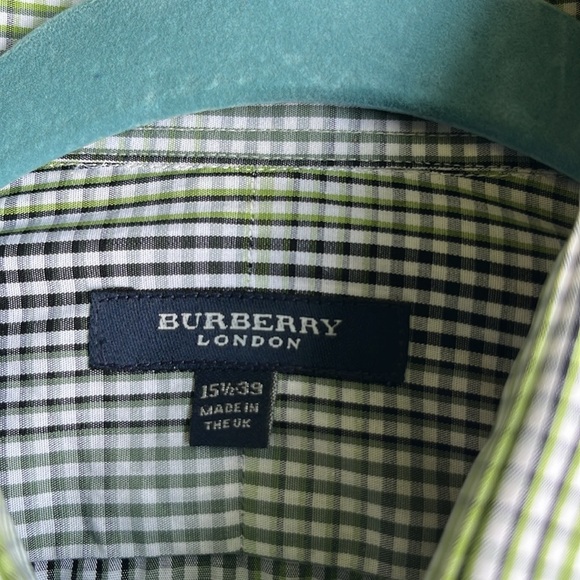 BURBERRY LONDON Men’s plaid Button Up Dress Shirt size 15.5/39 - Picture 5 of 8